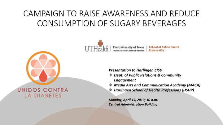 consumption of sugary beverages