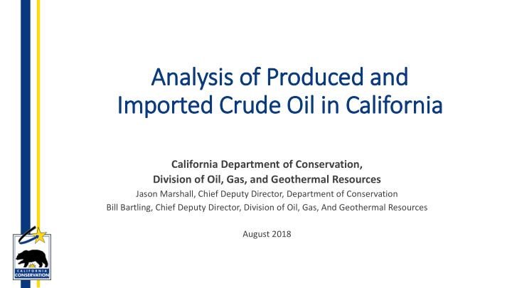 analysis o of produced a and imported crude o oil in