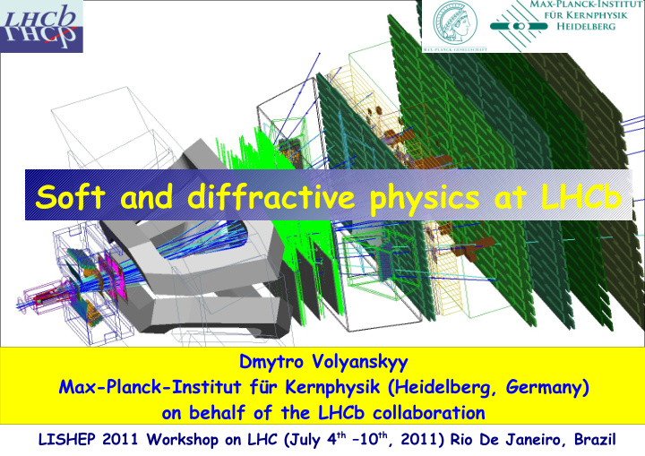 soft and diffractive physics at lhcb