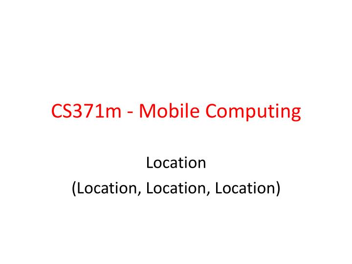 cs371m mobile computing