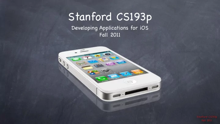 stanford cs193p