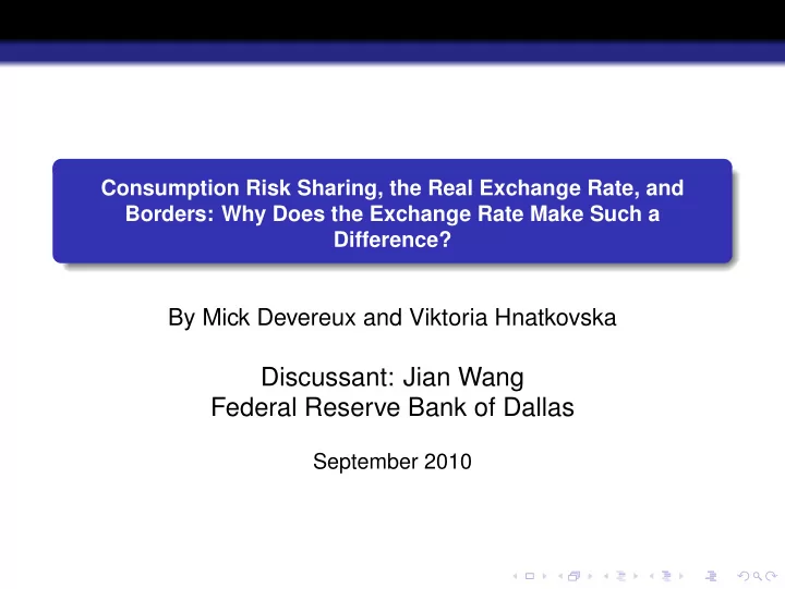 discussant jian wang federal reserve bank of dallas