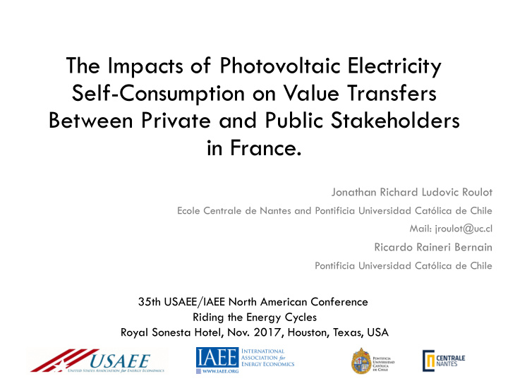 the impacts of photovoltaic electricity
