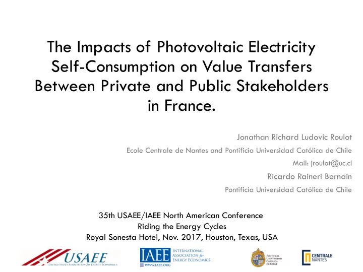 the impacts of photovoltaic electricity