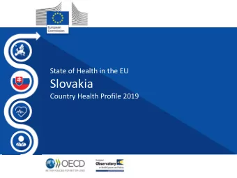 Slovakia  Country Health Profile 2019  Country Health Profile  Health in Slovakia  Life expectancy