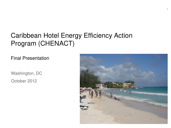 caribbean hotel energy efficiency action program chenact