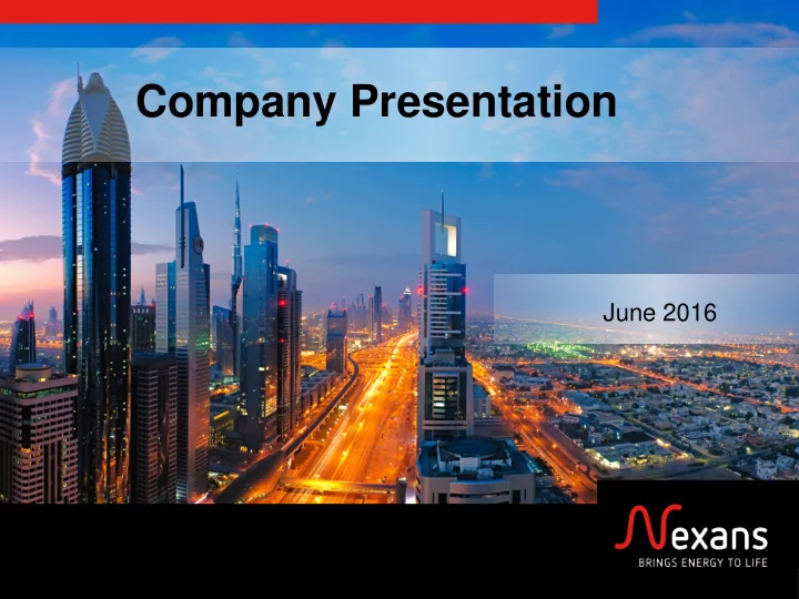 company presentation