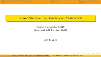 Ground States on the Boundary of Rotation Sets  Tamara Kucherenko, CCNY  (joint work with Christian