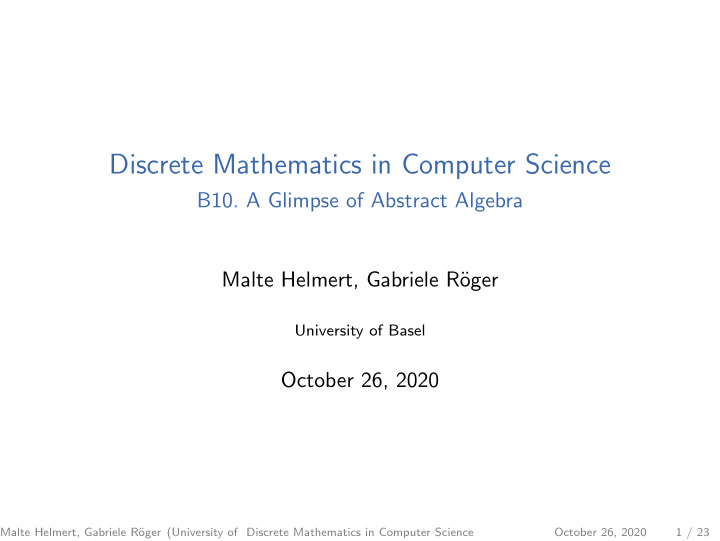 discrete mathematics in computer science