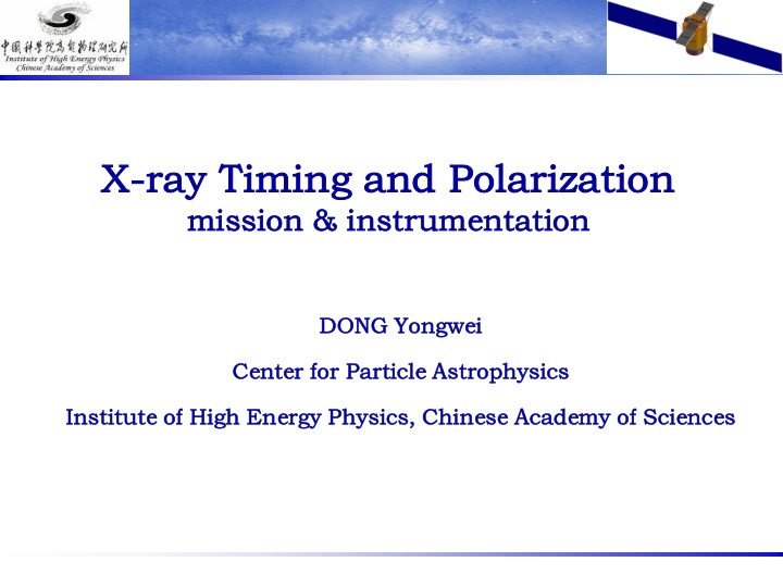 x ray ray timing and timing and polarizati polarization on