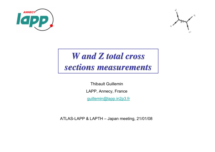 w and z total cross w and z total cross sections