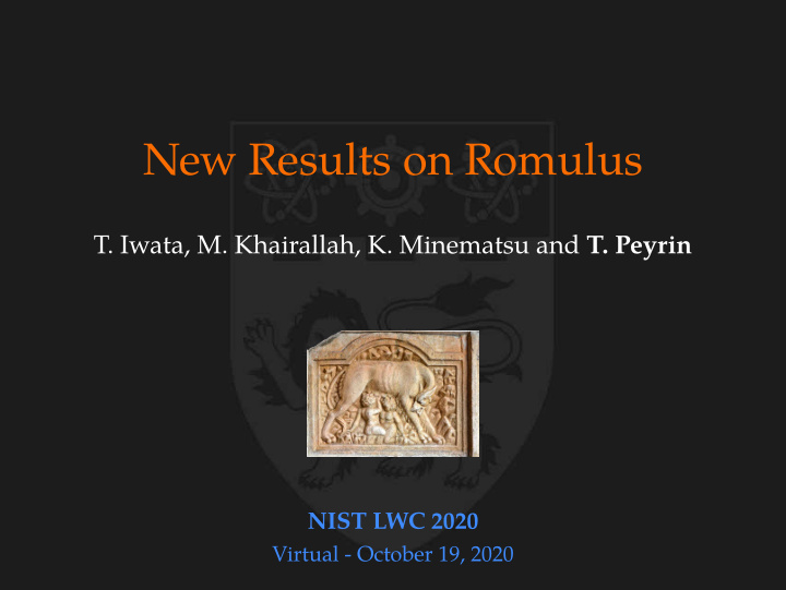 new results on romulus