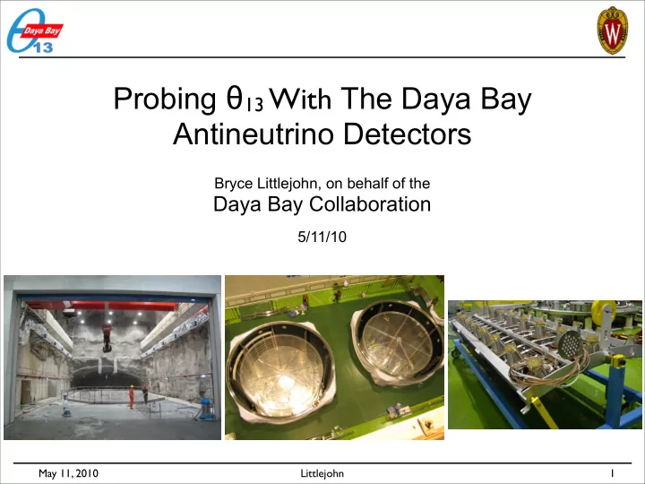 probing 13 with the daya bay antineutrino detectors