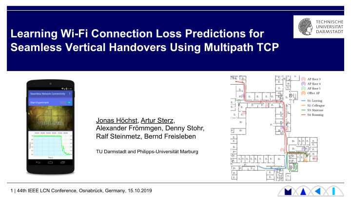 learning wi fi connection loss predictions for seamless