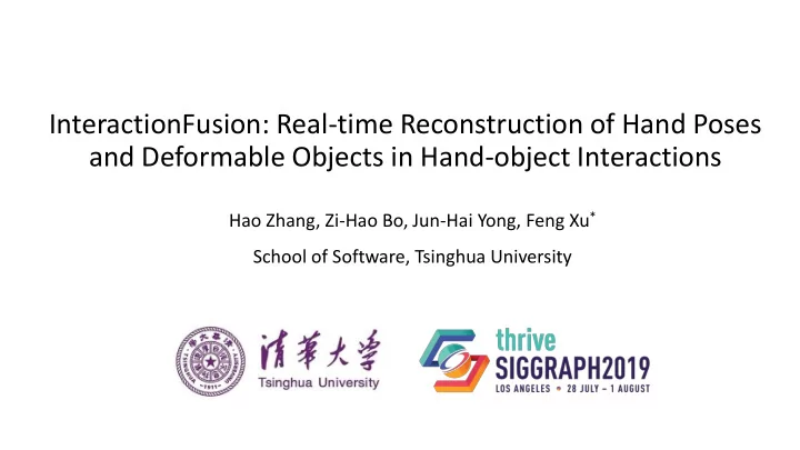 and deformable objects in hand object interactions