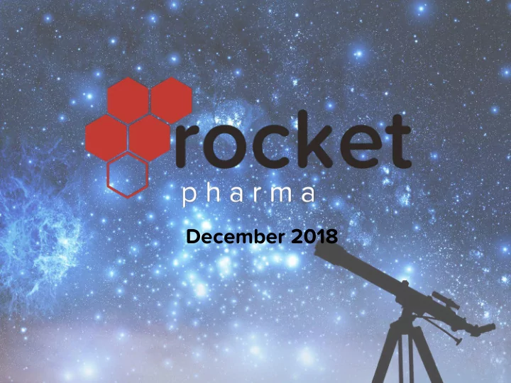december 2018 important information