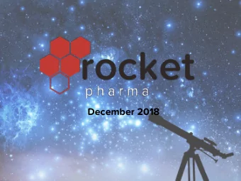 December 2018  Important Information  Cautionary Statement Regarding Forward-Looking Statements