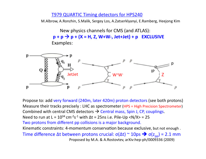 t979 quartic timing detectors for hps240