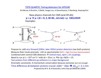 T979  QUARTIC  Timing  detectors  for