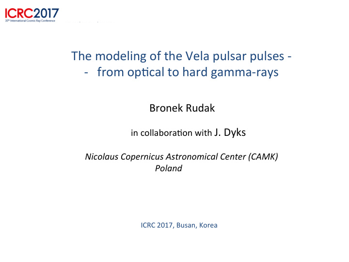 the modeling of the vela pulsar pulses