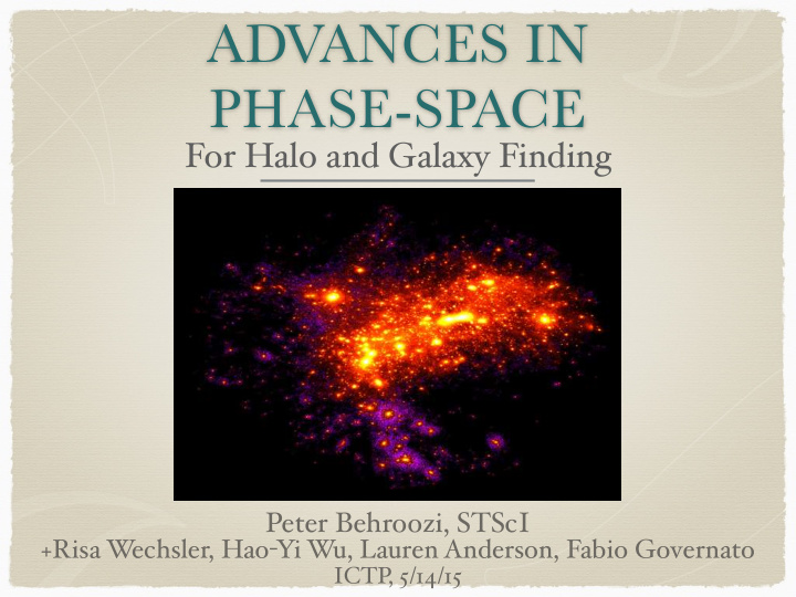 advances in phase space