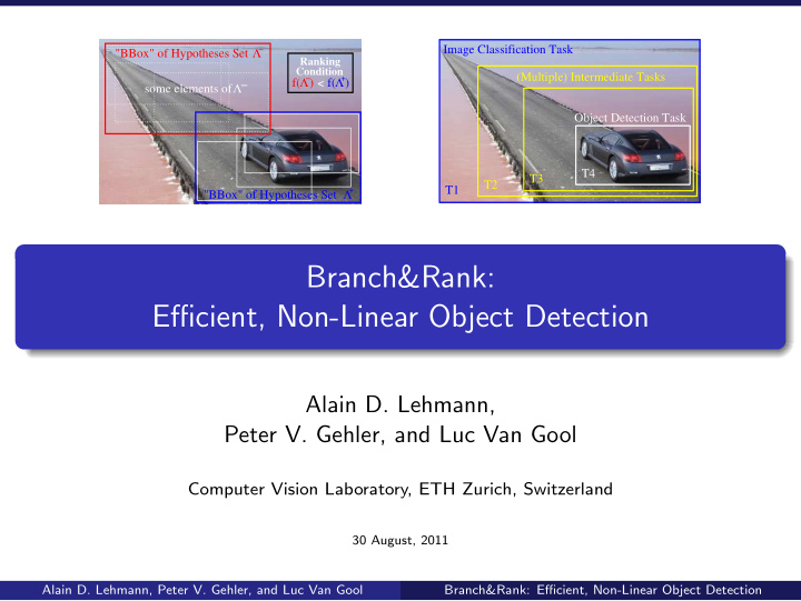 branch rank efficient non linear object detection