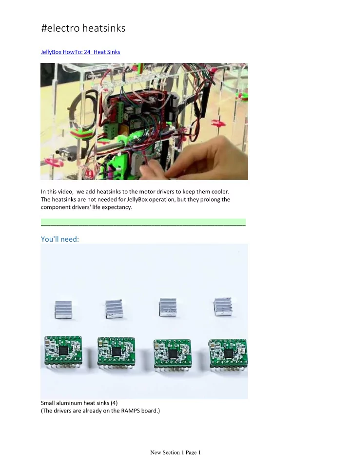 electro heatsinks