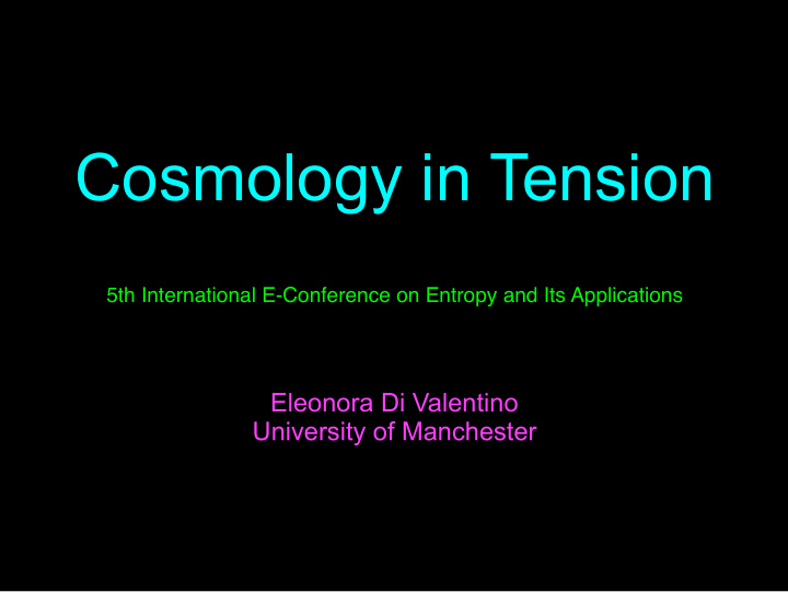 cosmology in tension