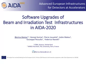 Software Upgrades of  Beam and Ir  Irradiation Test  In  Infrastructures  in  in AID  IDA-2020