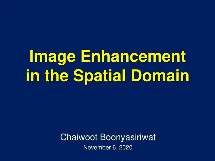 image enhancement