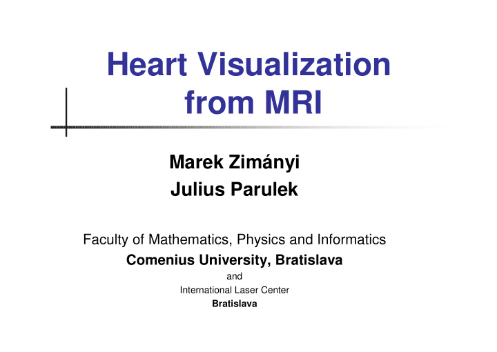 heart visualization from mri