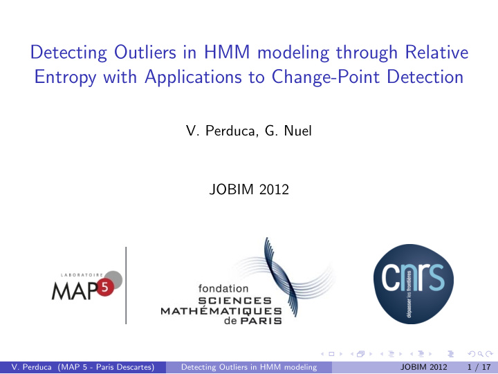 detecting outliers in hmm modeling through relative