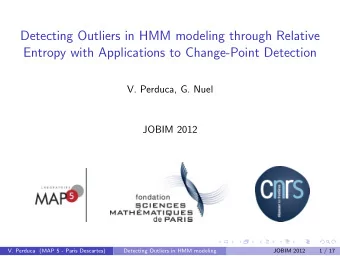Detecting Outliers in HMM modeling through Relative  Entropy with Applications to Change-Point