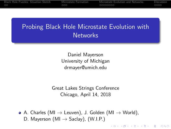 probing black hole microstate evolution with networks