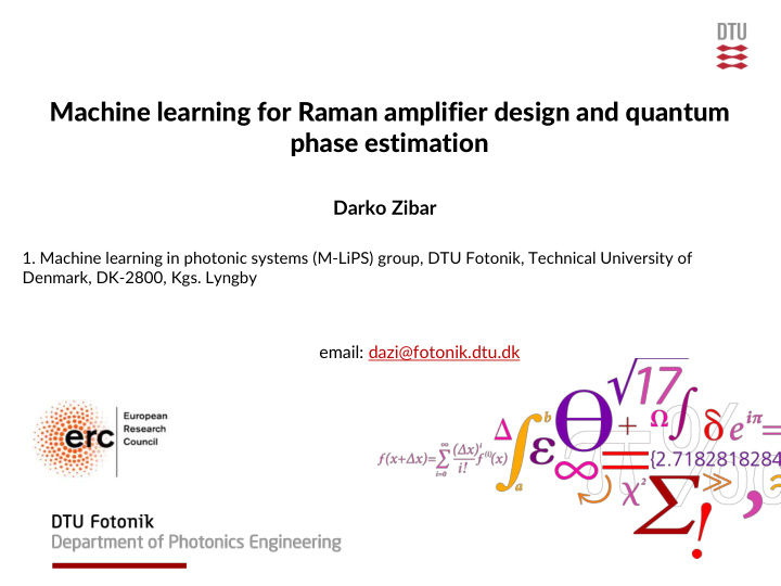 machine learning for raman amplifier design and quantum