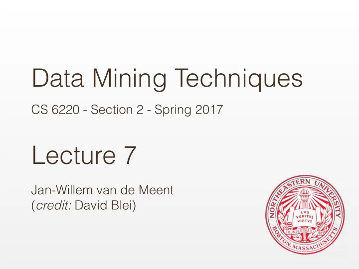 data mining techniques