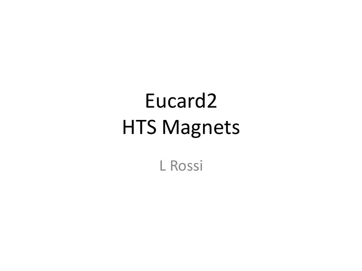 hts magnets