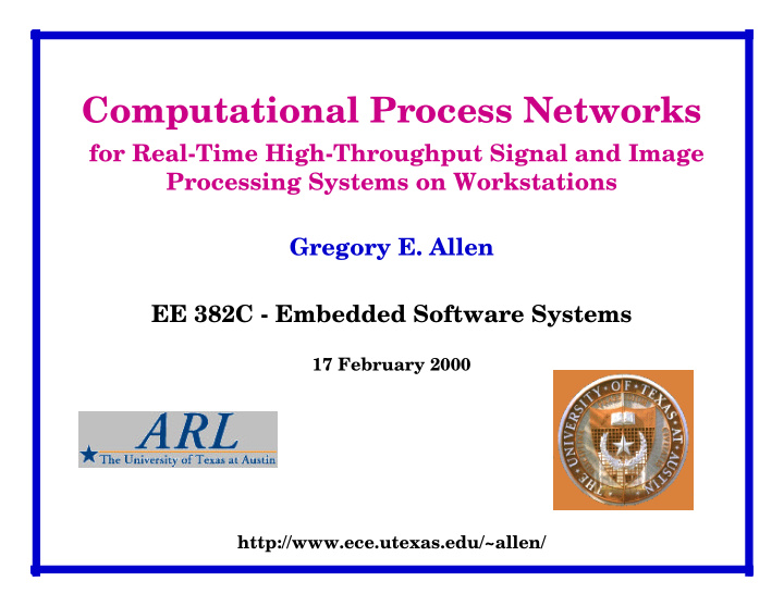 computational process networks