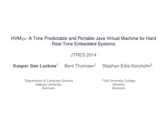 HVM TP : A Time Predictable and Portable Java Virtual Machine for Hard  Real-Time Embedded Systems