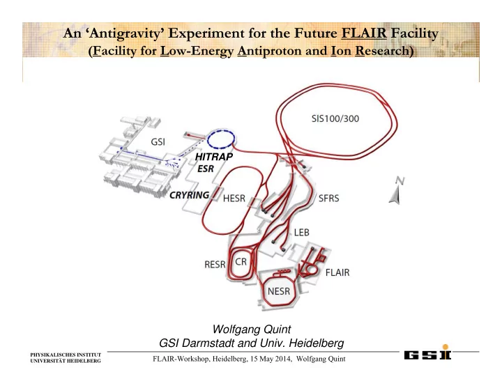 an antigravity experiment for the future flair facility