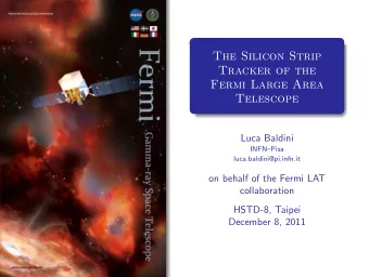 The Silicon Strip  Tracker of the  Fermi Large Area  Telescope  Luca Baldini  INFNPisa