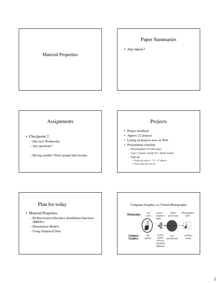 paper summaries