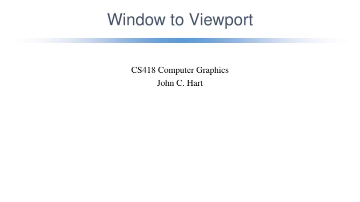 window to viewport