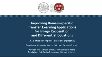Improving Domain-specific  Transfer Learning Applications  for Image Recognition  and Differential