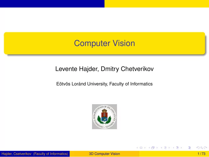 computer vision