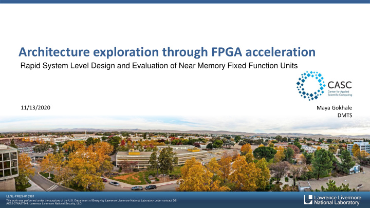 architecture exploration through fpga acceleration