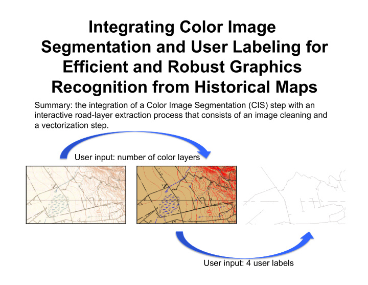 integrating color image segmentation and user labeling