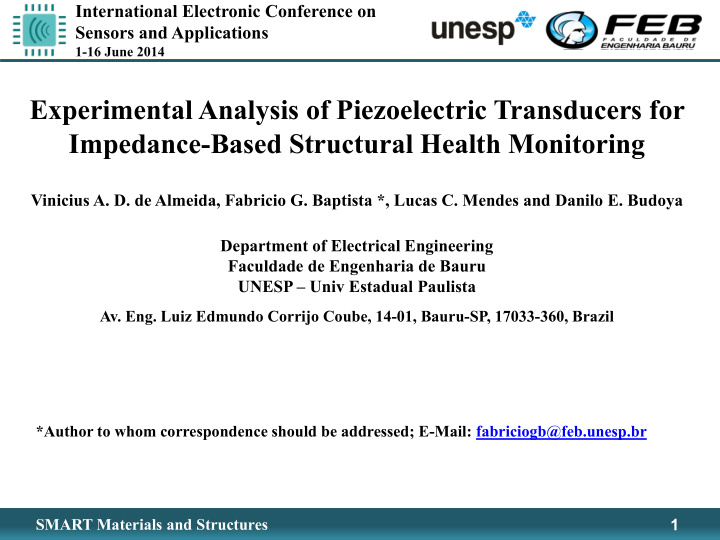 experimental analysis of piezoelectric transducers for