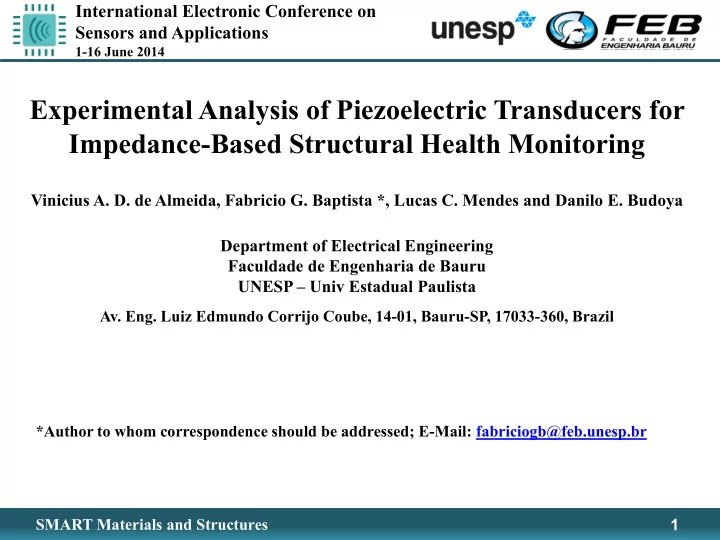 experimental analysis of piezoelectric transducers for