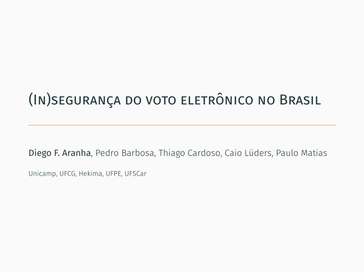 in seguran a do voto eletr nico no brasil